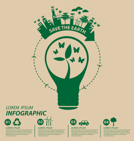 Ecology concept. save world vector illustration.のイラスト素材