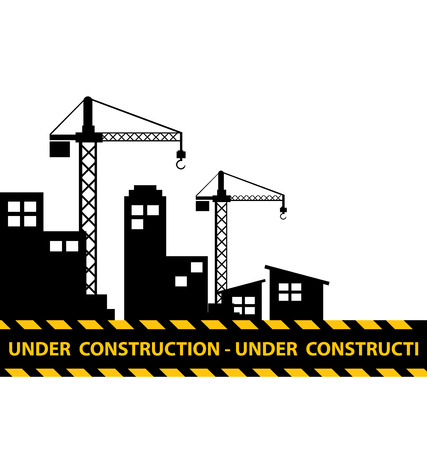 under construction backgroundのイラスト素材