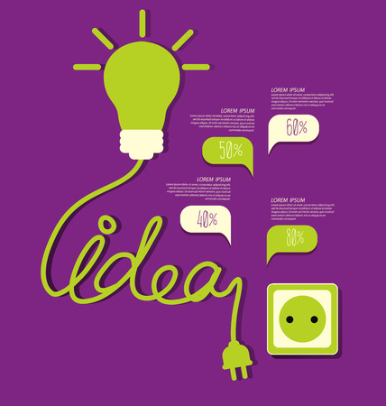 Light bulb with idea conceptのイラスト素材
