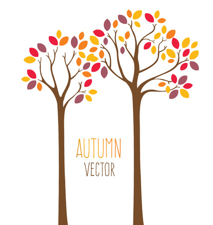 autumn tree vectorのイラスト素材