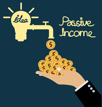 passive income concept vector Illustrationのイラスト素材