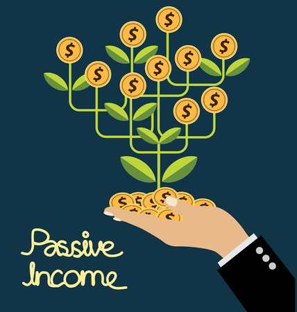 passive income concept vector Illustrationのイラスト素材