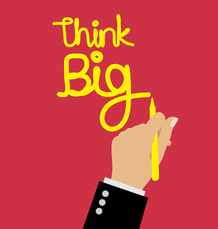 Think Big concept vector illustration.のイラスト素材