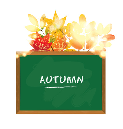 Vector autumn leaves backgroundのイラスト素材