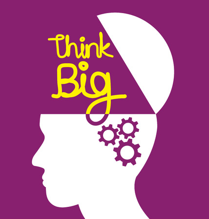 Think Big concept vector illustration.のイラスト素材