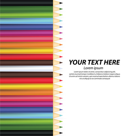 Colored pencil vector illustrationのイラスト素材