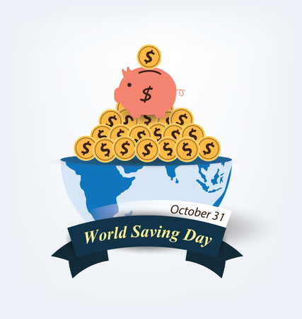 World savings day. vector illustration.のイラスト素材