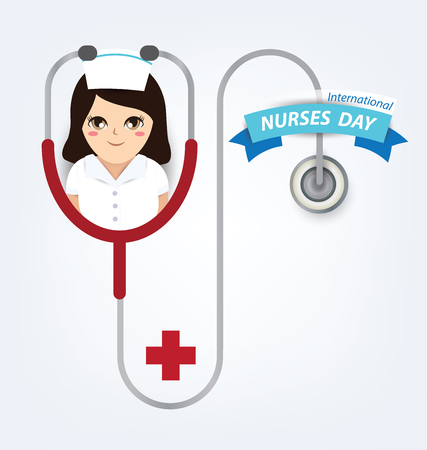 International nurse day conceptのイラスト素材