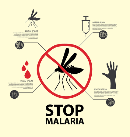 Stop Malaria concept vector illustration.のイラスト素材