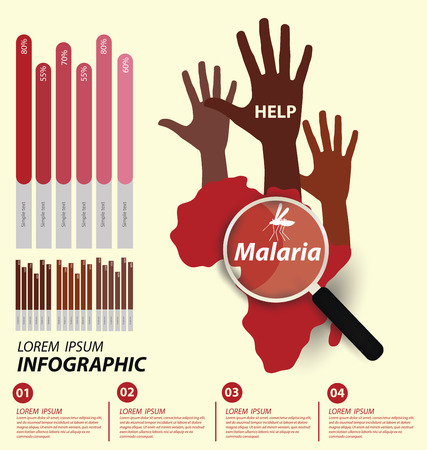 Stop Malaria concept vector illustration.のイラスト素材