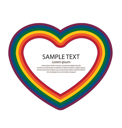 LGBT colors hearts, Symbol of gay love, Vector background.のイラスト素材