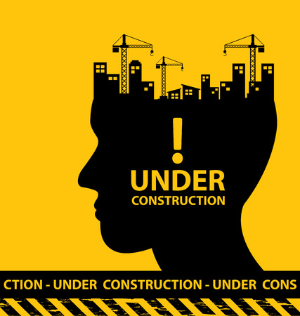 under construction background vector illustration