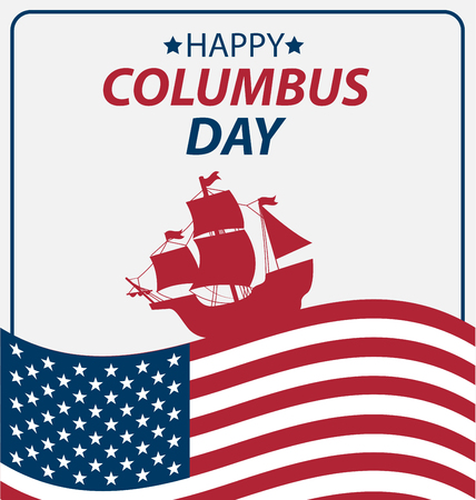 Vector illustration Columbus Day.のイラスト素材