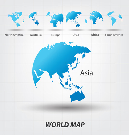 World Map vector Illustrationのイラスト素材