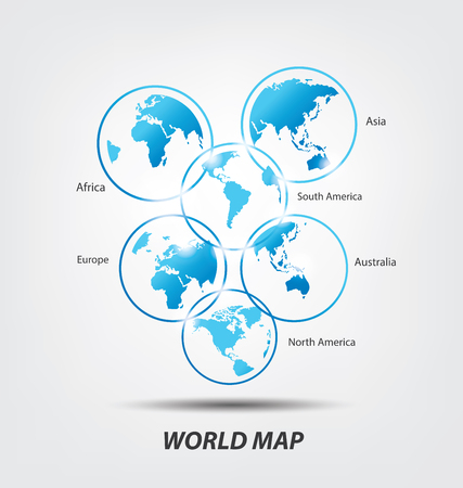 World Map vector Illustrationのイラスト素材