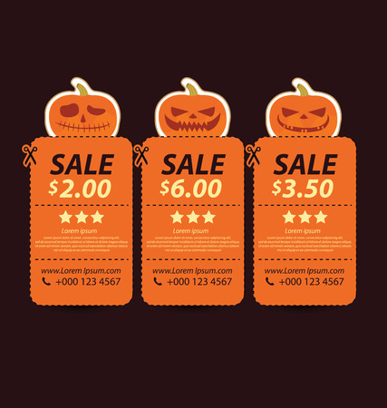Halloween sale offer design template. vector illustration.のイラスト素材