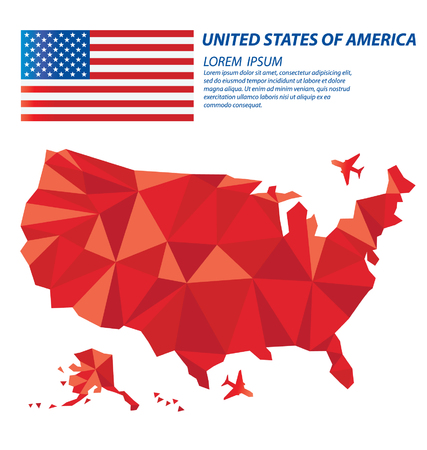 United States of America geometric concept designのイラスト素材