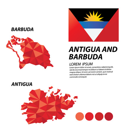 Antigua and Barbuda geometric concept designのイラスト素材