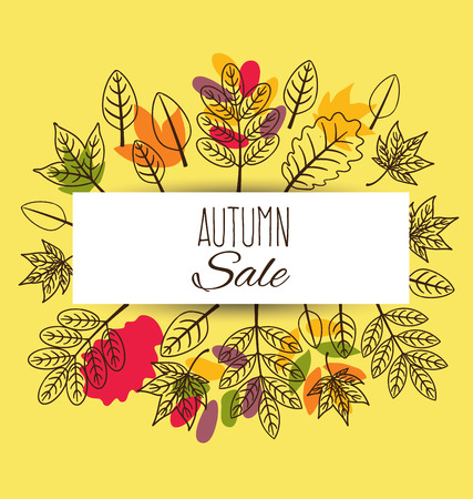 Autumn Sale. Vector illustration.のイラスト素材