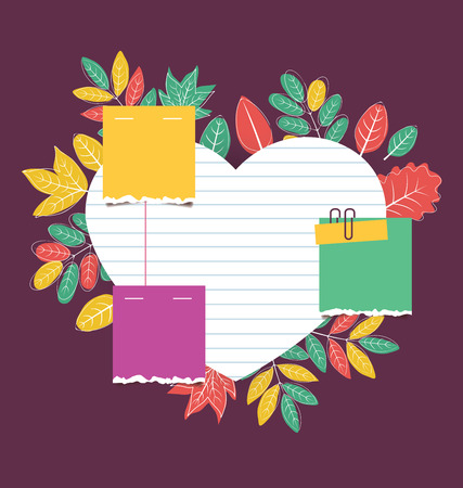 Colorful autumn leaves vector illustrationのイラスト素材