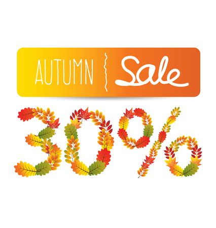 Autumn Sale. Vector illustration.のイラスト素材