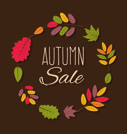 Autumn Sale. Vector illustration.のイラスト素材