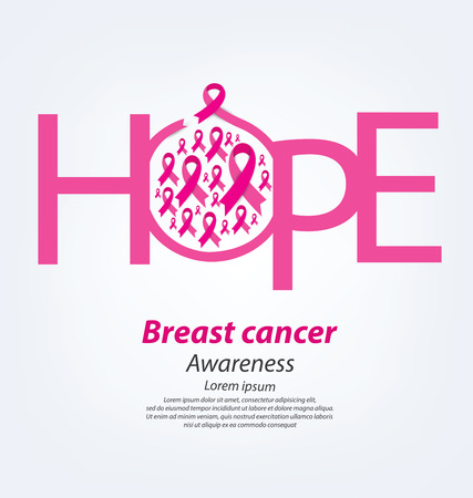 healthcare and medicine concept. pink breast cancer awareness ribbon vector illustration.のイラスト素材