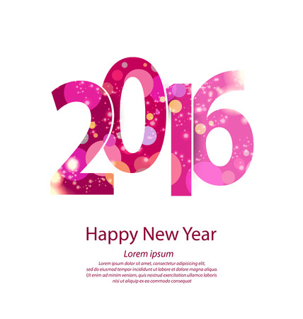 Happy new year 2016のイラスト素材