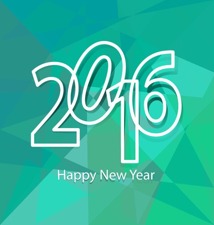 Happy new year 2016のイラスト素材