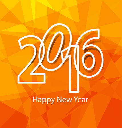 Happy new year 2016のイラスト素材