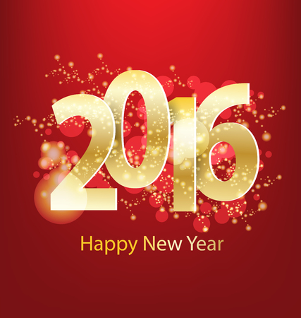 Happy new year 2016のイラスト素材