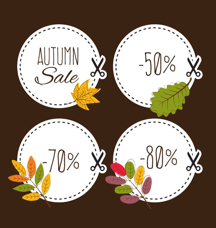 Autumn Sale. Vector illustration.のイラスト素材
