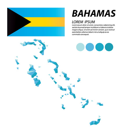 Bahamas geometric concept designのイラスト素材