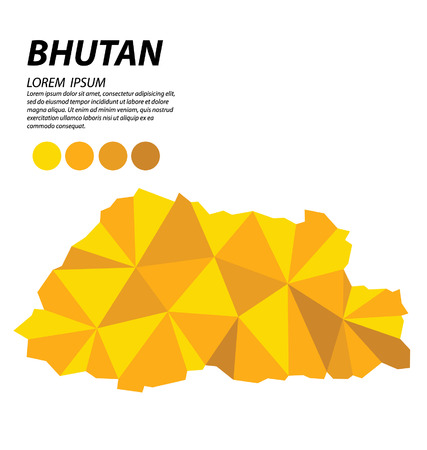 Kingdom of Bhutan geometric concept designのイラスト素材