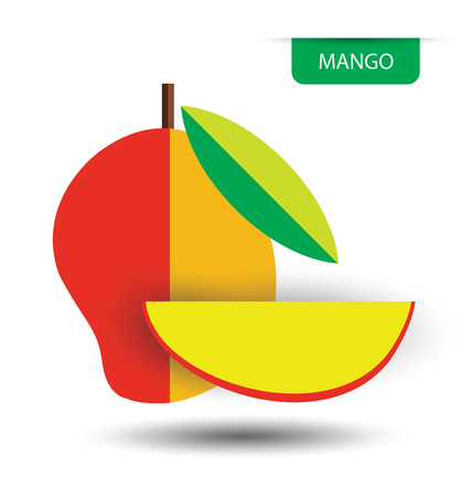 mango, fruit vector illustrationのイラスト素材