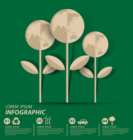 Ecology concept. Save world vector illustration.のイラスト素材
