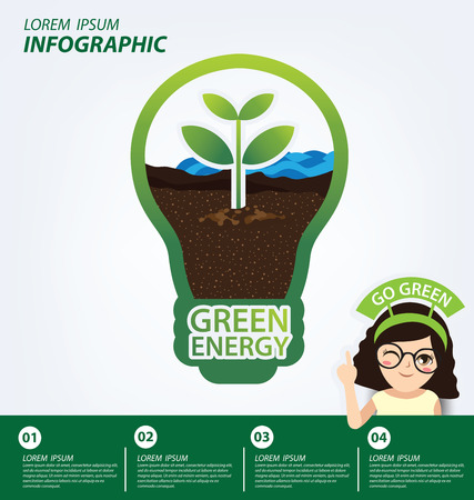 Infographic template. Ecology concept. save world vector illustration.のイラスト素材