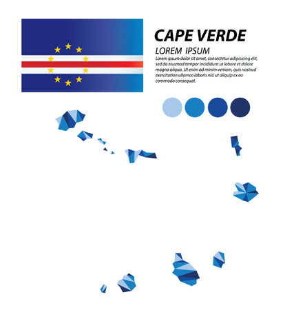 Cape Verde geometric concept designのイラスト素材