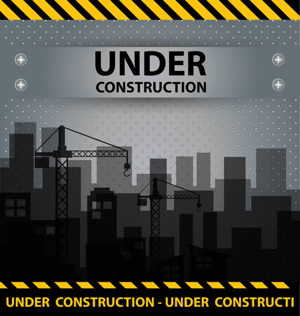 under construction background vector illustrationのイラスト素材