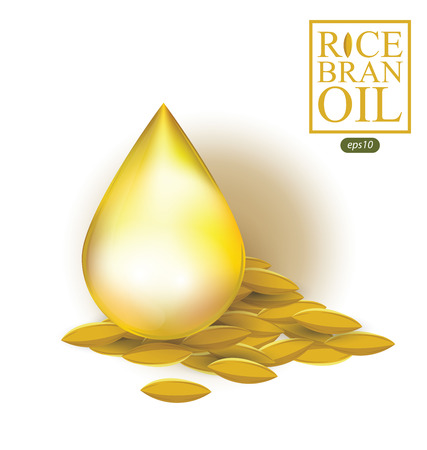Rice bran oil. Vector illustration.のイラスト素材