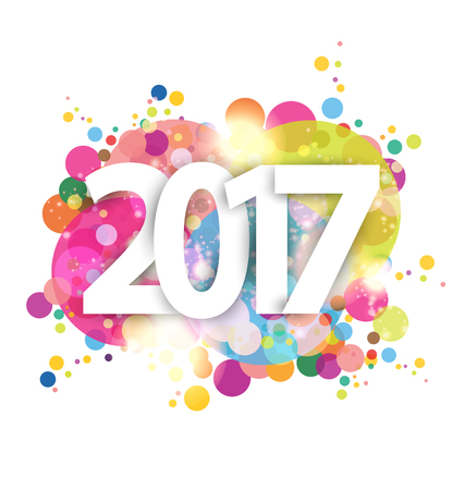 Happy new year 2017のイラスト素材
