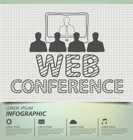 web conference concept. Business concept vector illustration.のイラスト素材
