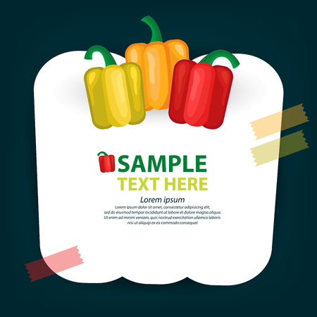 pepper, vegetables vector illustrationのイラスト素材