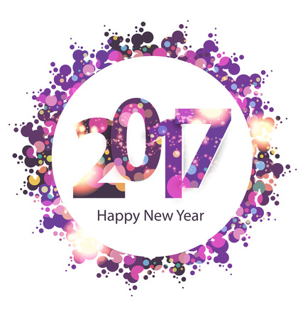 Happy new year 2017のイラスト素材