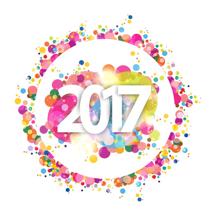 Happy new year 2017のイラスト素材