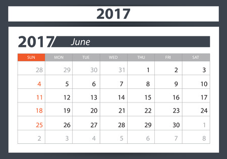 Calendar for 2017.のイラスト素材