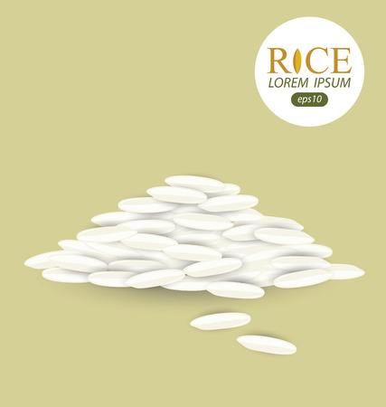 Rice grains. Vector illustration.のイラスト素材