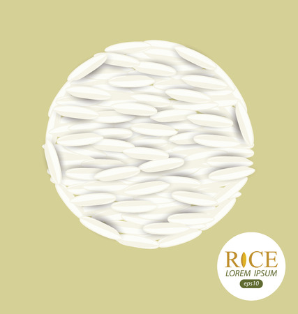 Rice grains. Vector illustration.のイラスト素材
