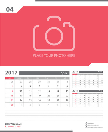 Calendar for 2017.のイラスト素材