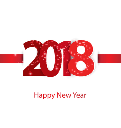 Happy new year 2018のイラスト素材